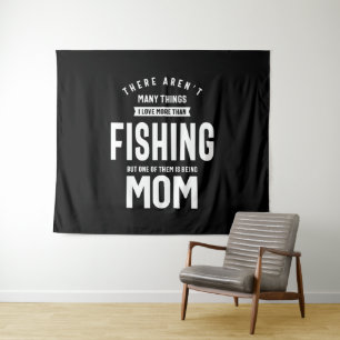 Tenture J'adore la pêche. J'aime être une maman