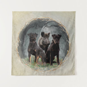 Tenture Jagdterrier, coeur courageux