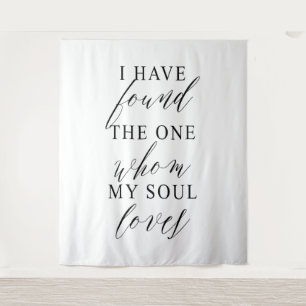 Tenture J'ai Trouvé Celui Bannière de Fond de Mariage