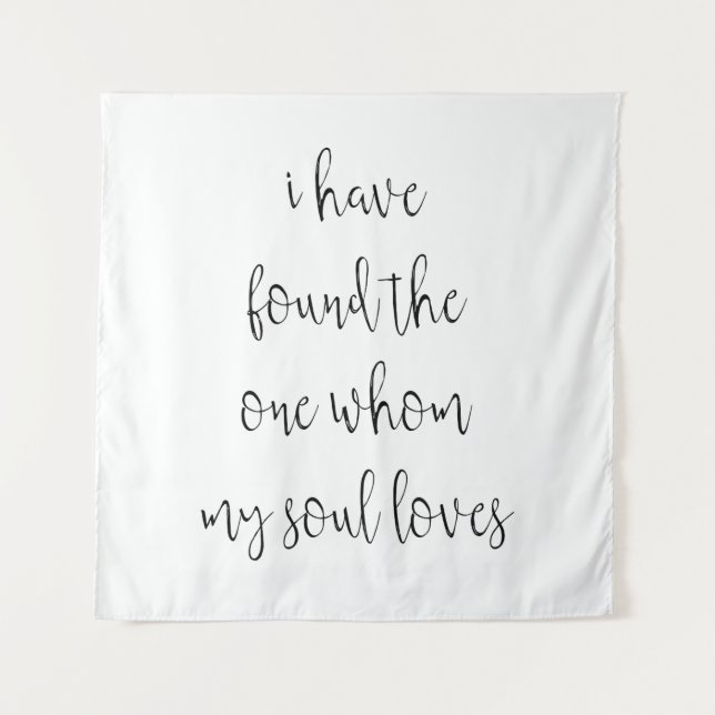 Tenture "J'ai trouvé celui que mon âme aime" Mariage (Devant)