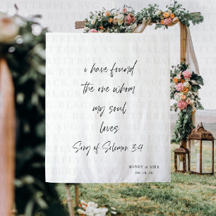 Tenture J'ai trouvé la bannière de fond de mariage de l'él