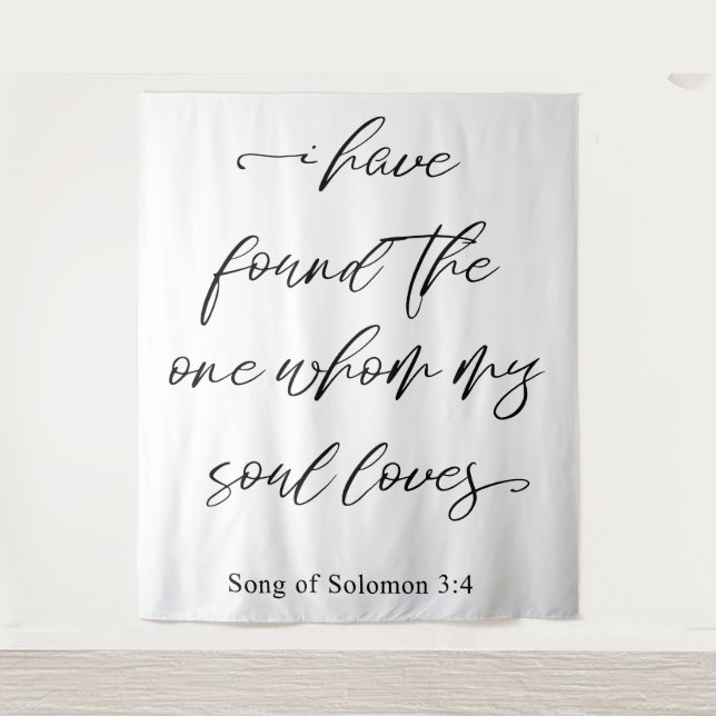 Tenture J'ai trouvé la toile de fond d'un mariage (Devant)