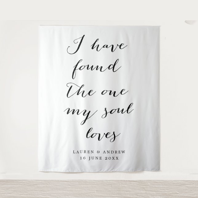 Tenture J'ai trouvé l'arrière-plan de cérémonie de mariage (Devant)