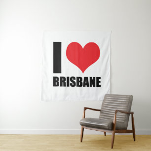 Tenture J'aime Brisbane