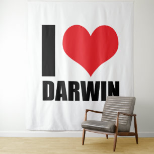 Tenture J'aime Darwin