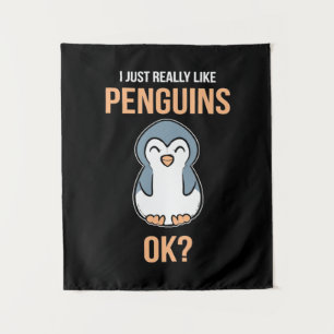 Tenture J'aime vraiment beaucoup les pingouins