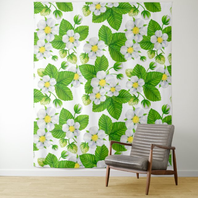 Tenture Jardin de fraises 2 (En situation)