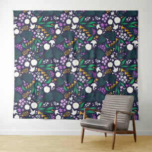 Tenture Jardin de la Lune de nuit Floral Motif botanique