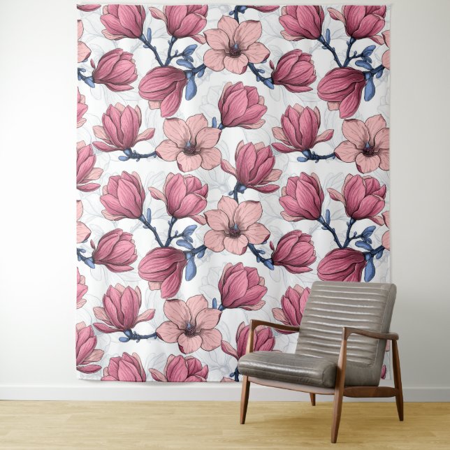 Tenture Jardin de Magnolia 2 (En situation)