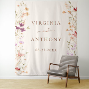 Tenture Jardin de mariage de prairie de fleurs sauvages pr