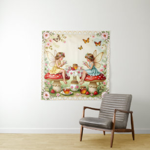 Tenture Jardin de pique-nique fée florale vintage