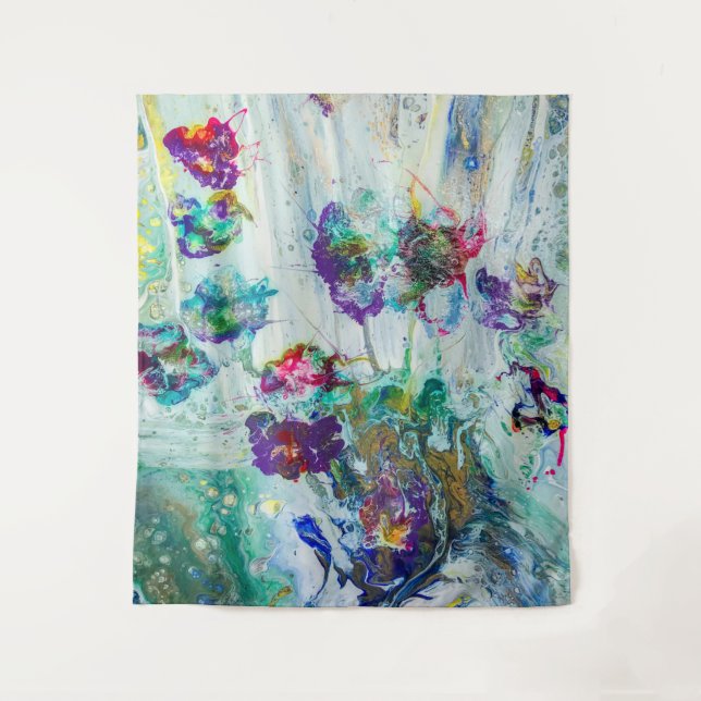 Tenture Jardin des colibris Peinture abstraite (Devant)