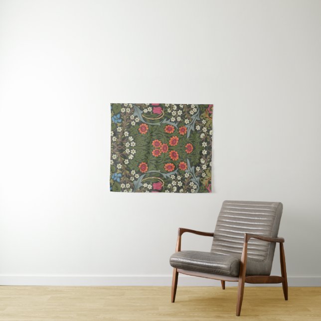 Tenture Jardin Fleur Classique de Prunellier de William Mo (En situation (horizontale))