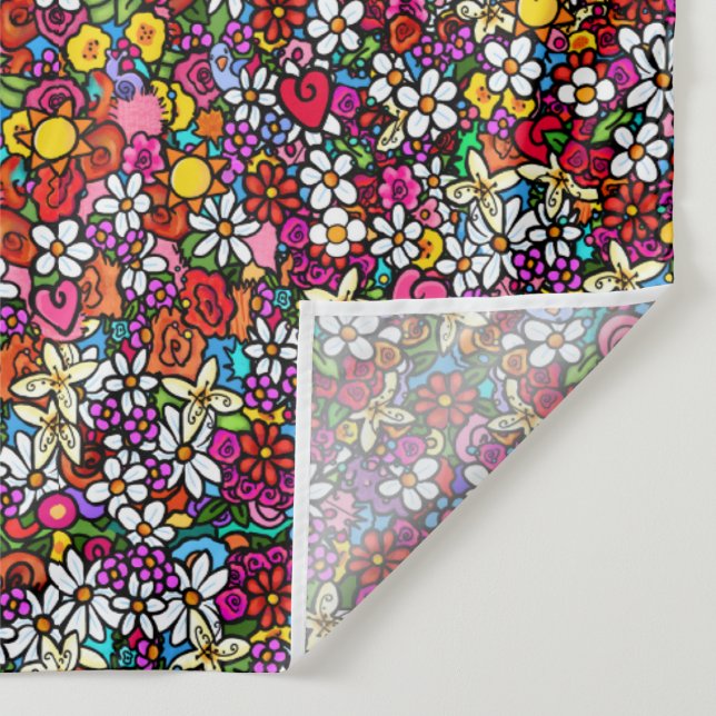 Tenture Jardin joyeux groovy  (Détail)