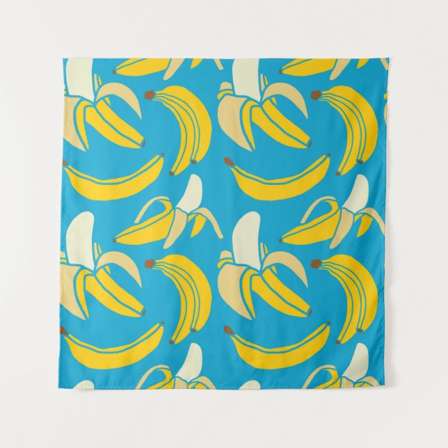 Tenture jaune frais banane tropicale sans soudure patte (Devant)