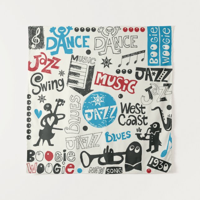 Tenture jazz doodmix (Devant)