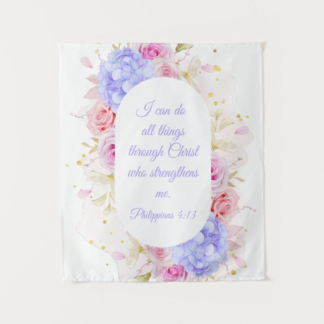 Tenture Je Peux Faire Tout Par Le Christ - Philippiens 4 (Devant)