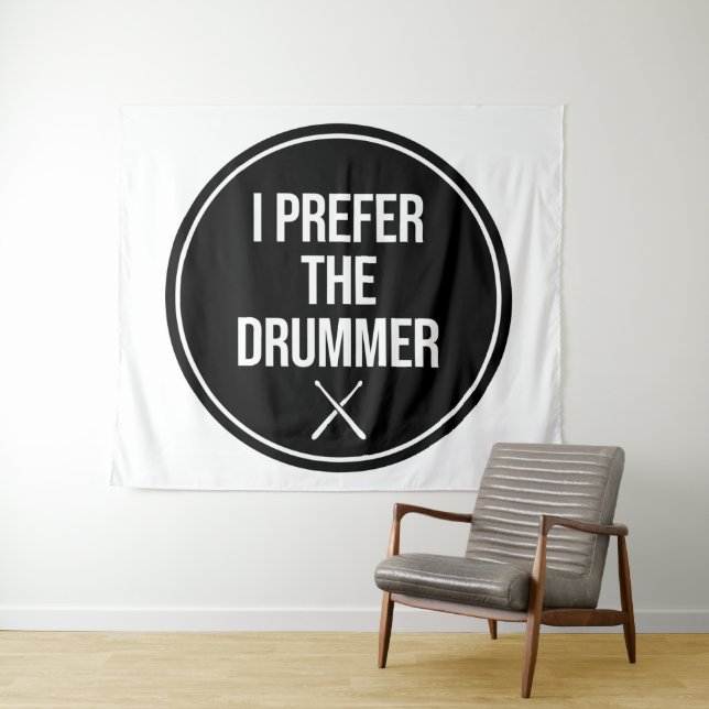 Tenture Je Préfère Le Batteur (En situation (horizontale))