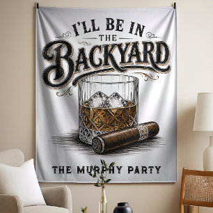 Tenture Je serai dans le jardin, drôle amateur de bourbon 