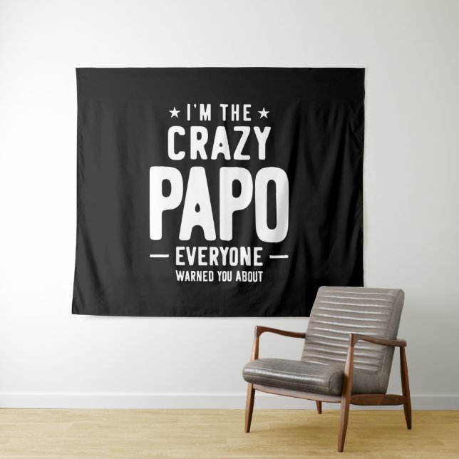Tenture Je suis le cadeau de Papo fou à tous (En situation (horizontale))