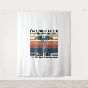 Tenture Je suis un père fier d'un Micu génial et fou