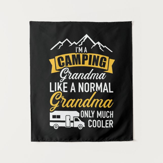 Tenture Je Suis Une Grand-Mère De Camping (Devant)