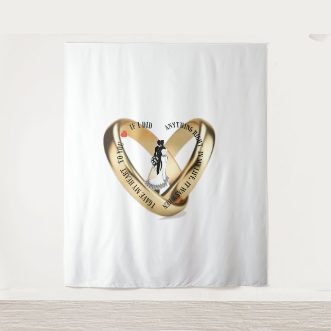 Tenture Je t'ai donné mon cœur (Devant)