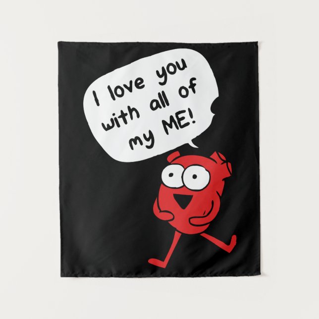 Tenture Je t'aime de tout mon être – Cute Saint-Valentin (Devant)