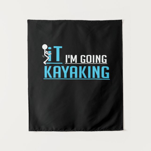 Tenture Je vais faire du kayak en IT (Devant)