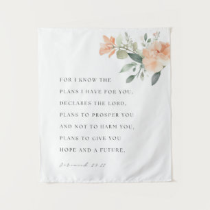 Tenture Jeremiah 29:11 NIV Car je connais les plans