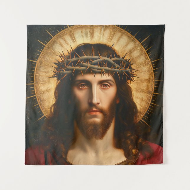 Tenture Jésus Christ | Art religieux chrétien (Devant)