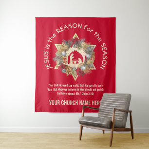 Tenture Jésus est la raison de Noël sur mesure