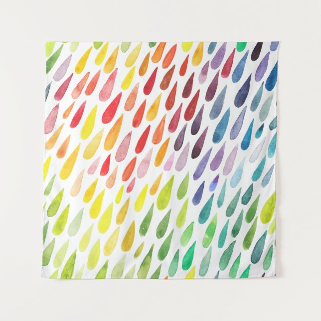 Tenture Jeu d'éclaboussures couleur aquarelle (Devant)