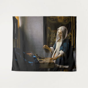 Tenture Johannes Vermeer - Femme tenant un équilibre