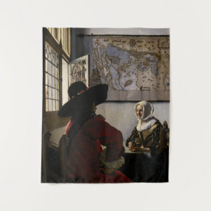 Tenture Johannes Vermeer - Officier avec une fille qui rit