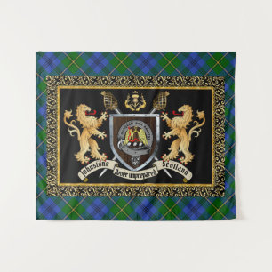 Tenture Johnstone Clan Badge & Motto avec Lions