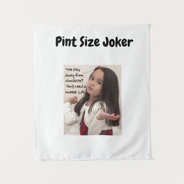 Tenture Joker de taille de pinte : Museau de chocolat (Devant)