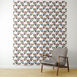 Tenture joli cadeau d'animal de toucan tropical mignon pou