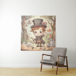 Tenture Joli Chapelier Fou Fantaisiste Art de la Forêt de 