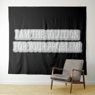 Tenture Joli dessin à propos de "I AM THE SOLUTION" Achete