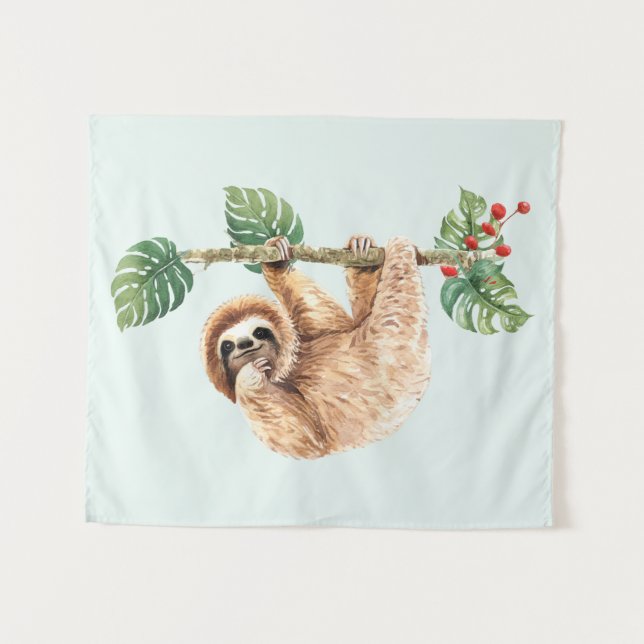 Tenture Joli fentes accroché à l'aquarelle vers le bas (Devant (Horizontal))