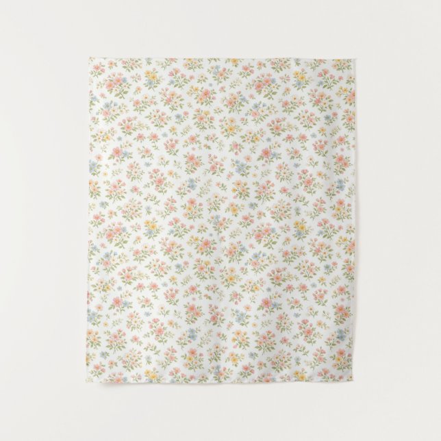 Tenture Joli motif floral discret sans couture (Devant)