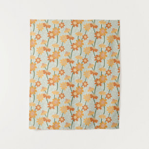 Tenture Joli rétro muet des années 1970 Fleurs