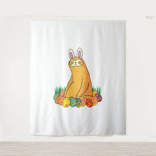 Tenture Jolie Sloth Pâques Drôle lapin Cadeau