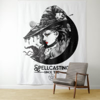 Jolie sorcière et sorcellerie de chat noir wiccan 