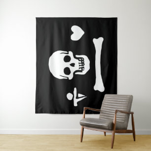 Tenture Jolly roger du drapeau de Stede Bonnet Pirate