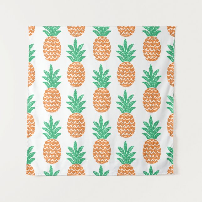 Tenture Jouer à l'ananas : Plaisir Motif amusant. (Devant)