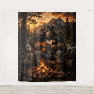 Tenture Joueur de guitare au campement de Bigfoot