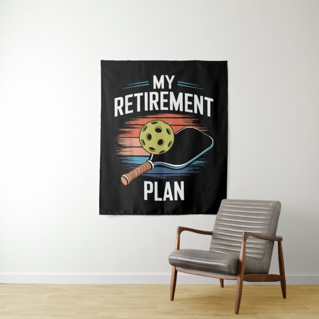 Tenture Joueur de pickleball Mon plan de retraite (En situation)