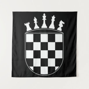 Tenture Joueur d'échecs Cadeaux pour Croates Drapeau Croat